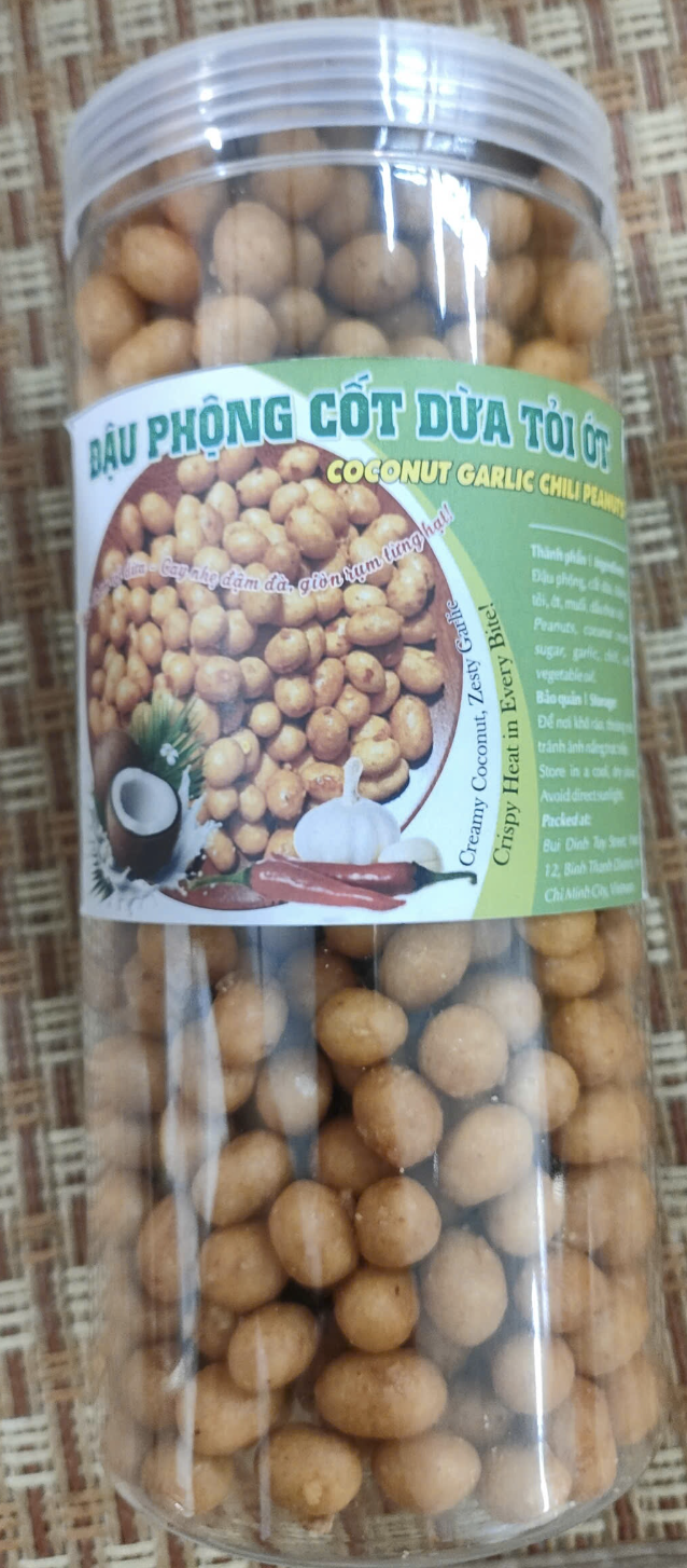 Đậu Phộng Cốt Dừa Tỏi Ớt Bui Dinh Tuy 500g